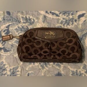 Coach Madison brown op c signature bag wallet